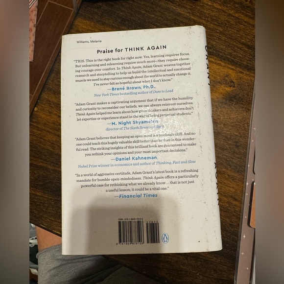 Think Again By Adam Grant Hardcover Book #1 New York Times Bestseller - Picture 5 of 6